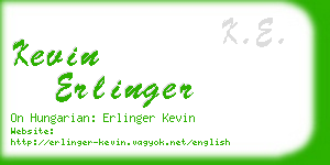 kevin erlinger business card